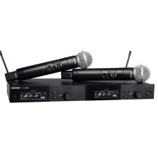 Shure SLXD24DE/SM58-G59 - Podwójny cyfrowy system bezprzewodowy z dwoma nadajnikiami/mikrofonami "do ręki