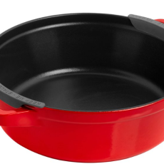 Zestaw 3 naczyń żeliwnych z pokrywką STAUB 40508-387-0 - czerwony 24 cm