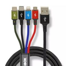 KABEL I-BOX USB 4W1 2XUSB-C, MICROUSB, LIGHTNING
