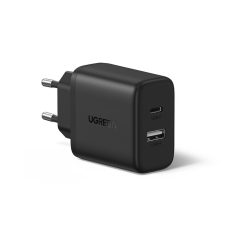 Ładowarka sieciowa Ugreen X227 20W GaN 1x USB-A  1x USB-C - czarna