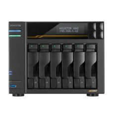 NAS Asustor AS6806T; Tower; 6x (3.5" SATA HDD/ 2.5" SSD); AMD Ryzen Embedded V3C14; 16G ECC DDR5 SODIMM (max. 64GB), 2x 10GbE, 2x 5GbE, 4x M.2 2280 NVMe PCIe 4.0, 2x USB4, 2x USB 3.2 Gen, 1x optional 10 GbE card