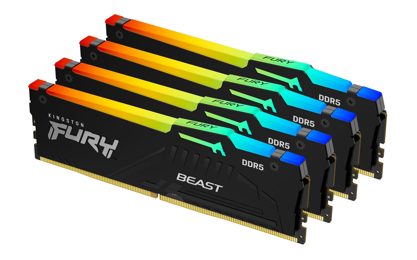 Kingston FURY DDR5 64GB (4x16GB) 6000MHz CL40 Beast Black RGB
