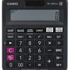 CASIO KALKULATOR BIUROWY MJ-120D PLUS CZARNY, 12 CYFROWY WYŚWIETLACZ