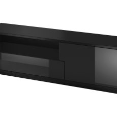 Szafka RTV MUZA 138/40/41 czarny/ czarny połysk