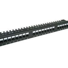 ALANTEC Patch panel UTP kat.6, 24 porty LSA z półką 1U