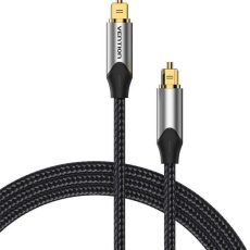 Kabel audio optyczny Vention w oplocie z aluminiowym złączem 5m szary
