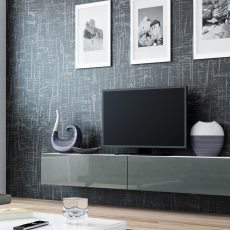 Szafka RTV VIGO '180' 30/180/40 biały/szary połysk