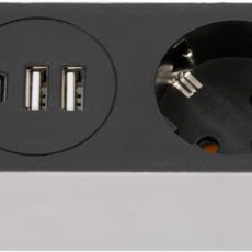 Brennenstuhl 1159780615 rozgałęziacz 1,5 m 5 x gniazdo sieciowe Wewnętrzna Czarny, Szary