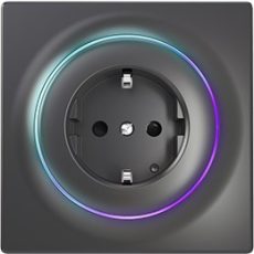 Inteligentne gniazdko elektryczne FIBARO Outlet Walli Type F, antracyt (FGWOF-011-8)