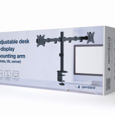 GEMBIRD BIURKOWE REGULOWANE RAMIĘ/UCHWYT NA 2 MONITORY 17-32, 100X100MM, DO 9KG