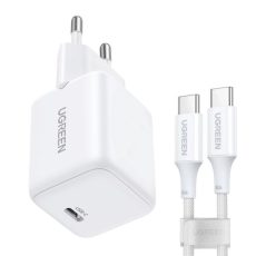Ładowarka sieciowa Ugreen X513 30W GaN 1x USB-C + kabel USB-C 1m - biała