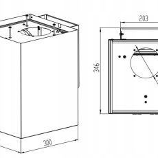 Okap MAAN Ponza Mini WPB 430 złoty połysk