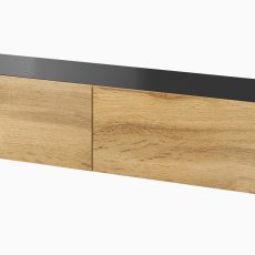 Szafka RTV VIGO '140' 30/140/40 czarny/dąb wotan