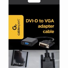 Adapter GEMBIRD A-DVID-VGAF-01 (DVI-D M - D-Sub (VGA) F; 0,20m; kolor czarny)