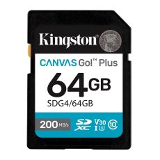 Karta pamięci Kingston Canvas Go Plus SDG4/64GB (64GB; Class U3, V30; Karta pamięci)