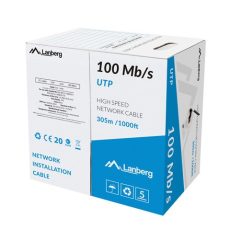 LANBERG KABEL UTP 100MB/S 305M DRUT CCA CZARNY LCU5-10CC-0305-BK