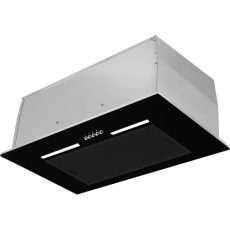 Okkap kuchenny do zabudowy MPM-54-OWS-02 czarne szkło, oświetlenie LED, pochłaniacz i wyciąg
