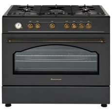 Kuchnia gazowo elektryczna Ravanson Retro KWGE–90AR (czarny)