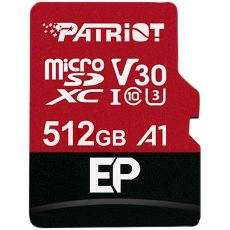 Karta pamięci z adapterem Patriot Memory EP Pro PEF512GEP31MCX (512GB; Class 10, Class A1, Class U3, V30; Adapter, Karta pamięci)