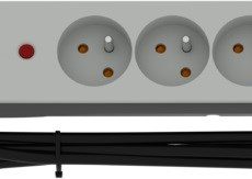 Listwa zasilająca HSK DATA ALP-ACARX5-----103 (5 x UTE; 10 A; 3m; kolor szaro-czarny)