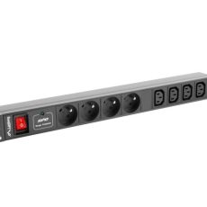 Listwa zasilająca Lanberg  PDU-04E04I-0200-BK (2m; kolor czarny)