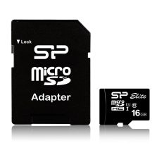 Karta pamięci Silicon Power microSDHC Elite 16GB CL10 UHS-1 (U1) + ADAPTER microSD-SD (SP016GBSTHBU1V10SP)