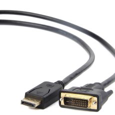 Kabel GEMBIRD CC-DPM-DVIM-6 (DisplayPort M - DVI-D M; 1,8m; kolor czarny)