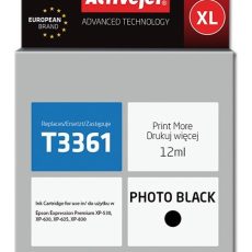 Activejet AE-33PBNX Tusz (zamiennik Epson 33XL T3361; Supreme; 12 ml; czarny fotograficzny)